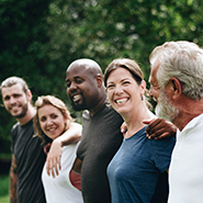 group of diverse people smiling