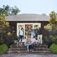 Piggy bank with saving category stickers