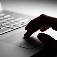 shadow of a hand using computer