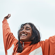 Young woman feeling empowered