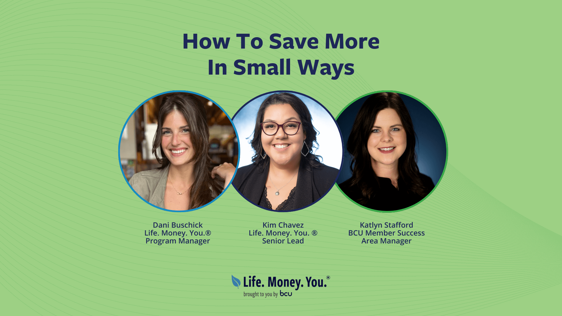 How to save more in small ways live event